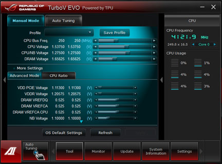 تحميل برنامج معرفة حالة الكمبيوتر ASUS TurboV EVO 2022 مجانا
