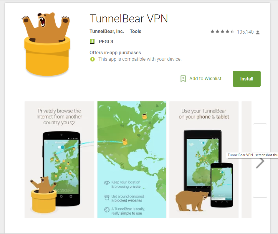 تطبيق bear vpn للاندرويد