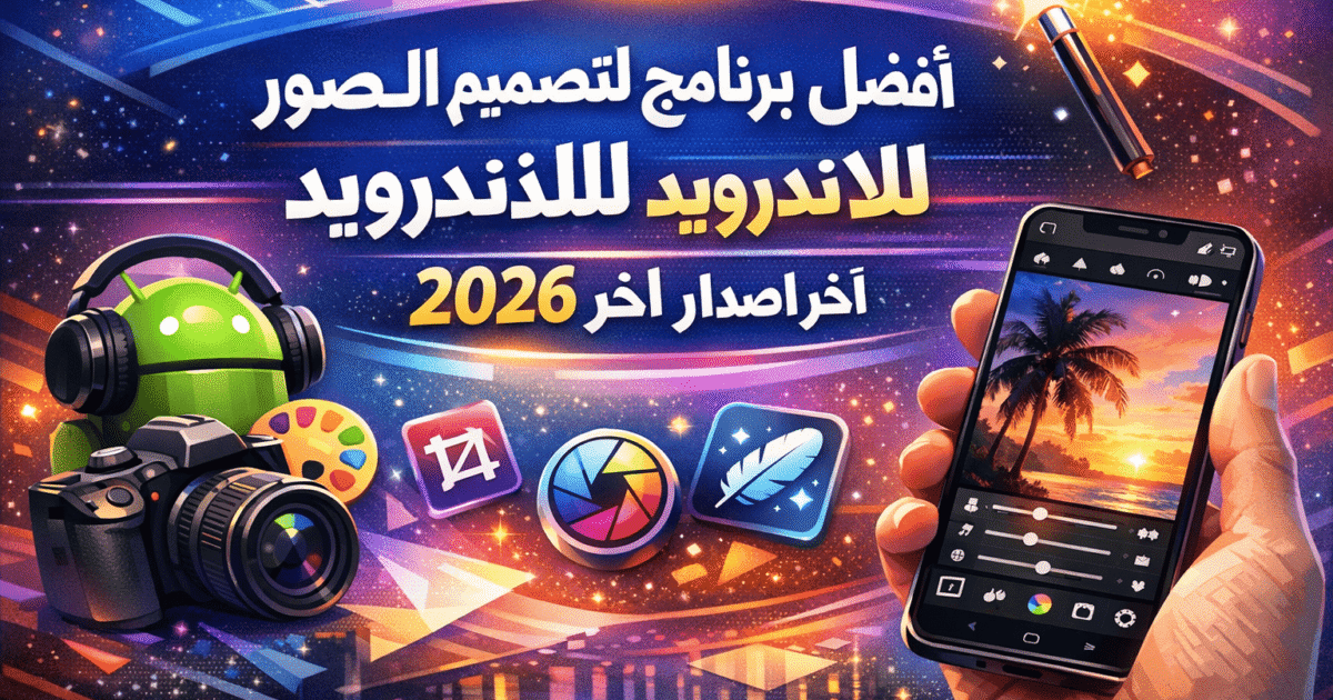 أفضل برنامج لتصميم الصور باحتراف للاندرويد 2026 اخر اصدار