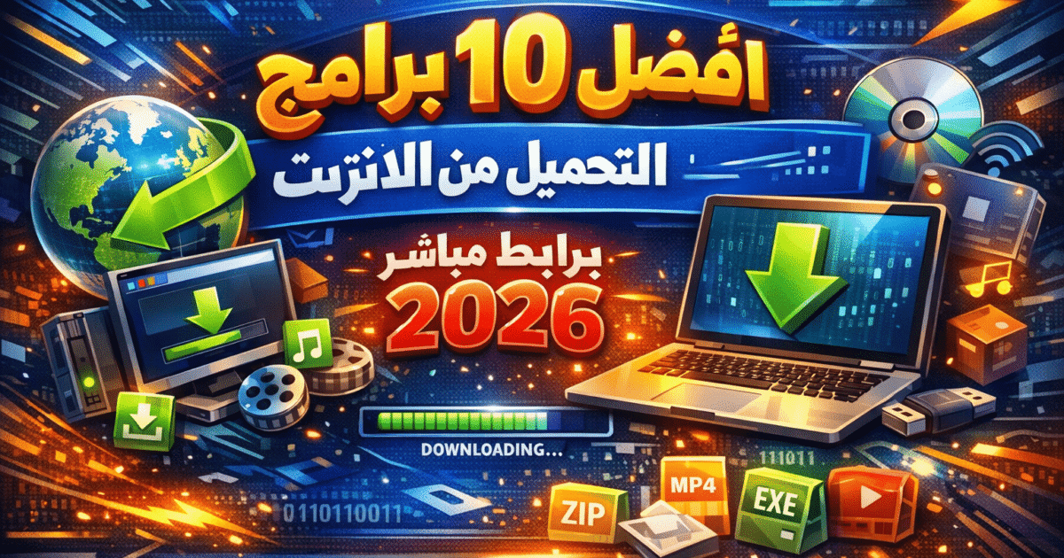 افضل 10 برامج التحميل من الانترنت للكمبيوتر برابط مباشر 2026