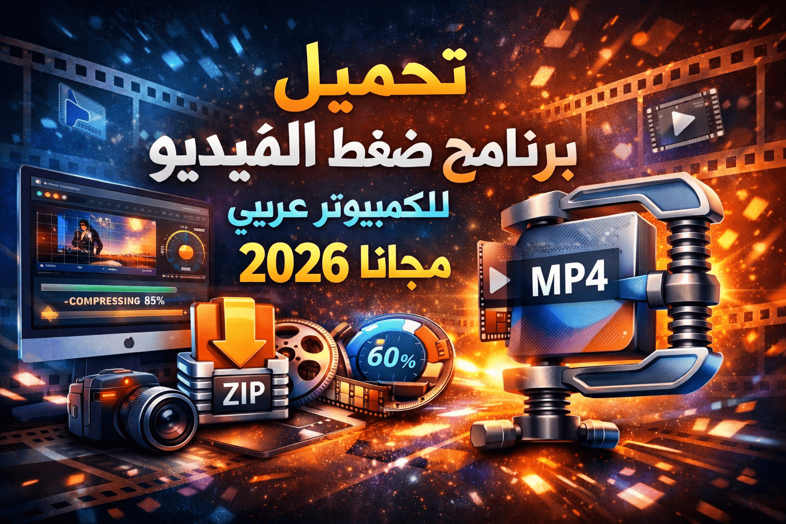تحميل برنامج ضغط الفيديو للكمبيوتر عربي 2026 مجانا