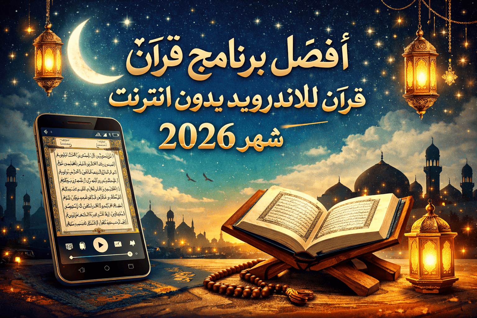 أفضل برنامج قرآن للاندرويد بدون انترنت 2026 شهر رمضان