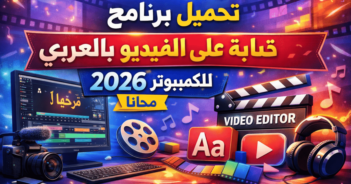 تحميل برنامج كتابة على الفيديو بالعربي للكمبيوتر 2026 مجانا