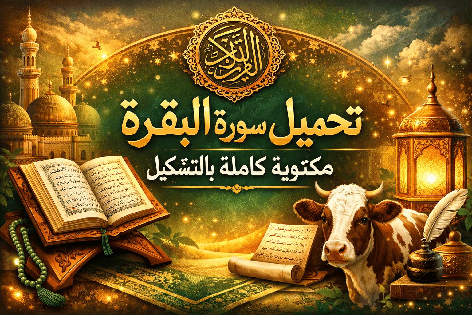 تحميل سورة البقرة مكتوبة كاملة بالتشكيل من المصحف PDF برابط واحد 2026